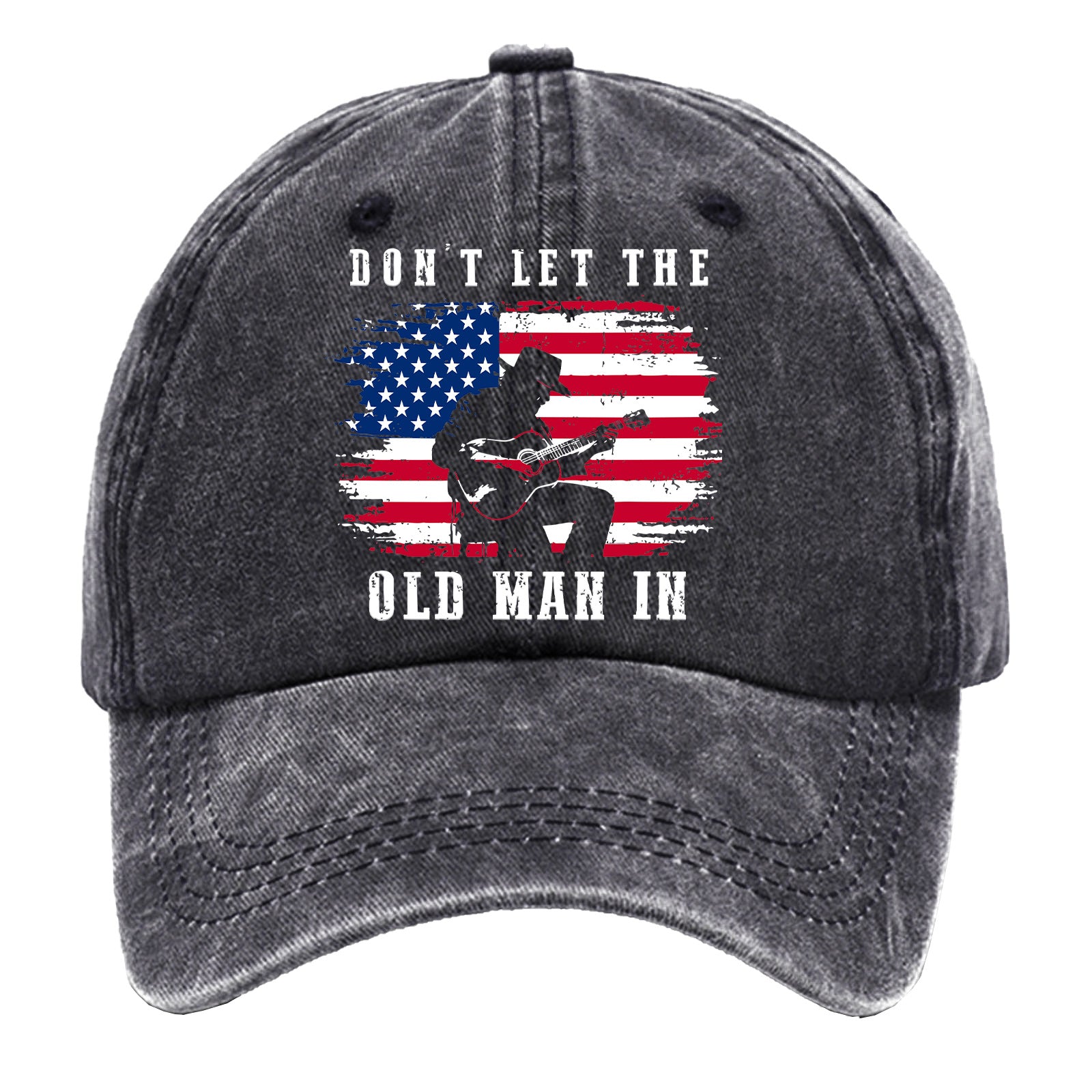 Wholesale Washed Cotton Printed Distressed Vintage Soft Top Baseball Cap