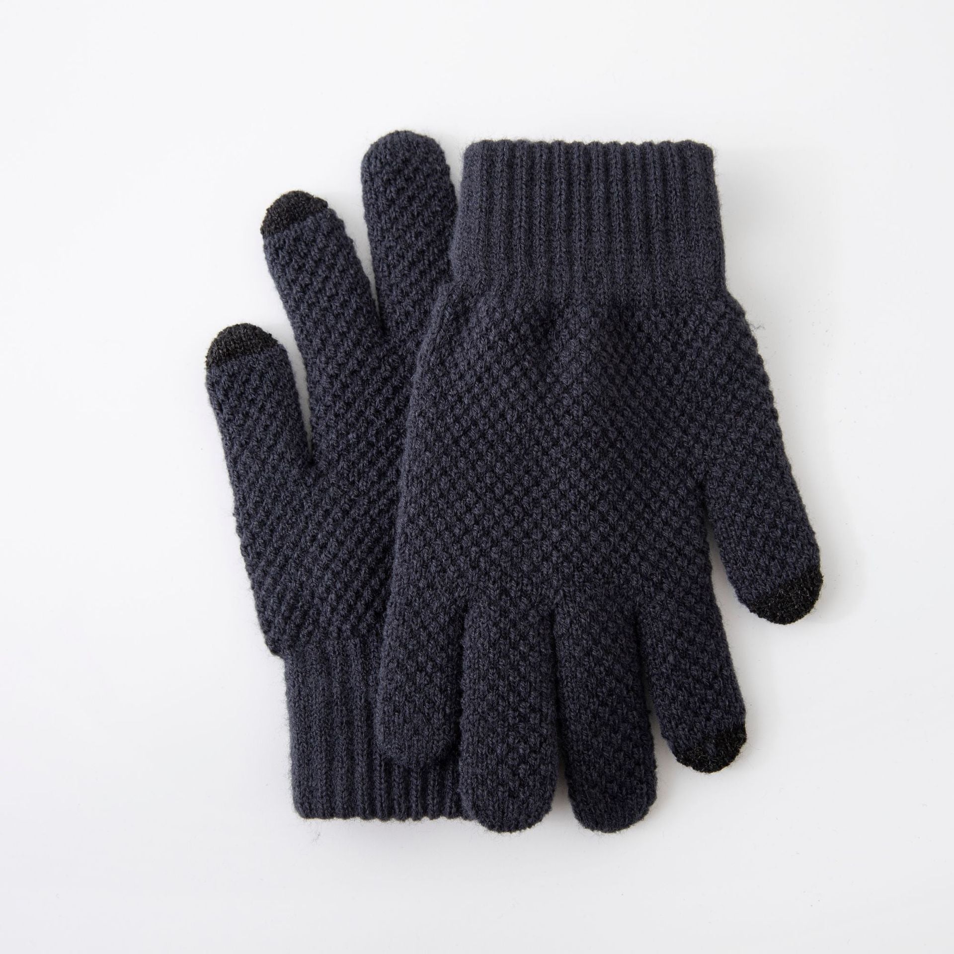 Wholesale Plush and Thickened Cold Resistant Sports Cycling Winter Warm Knitted Touch Screen Gloves