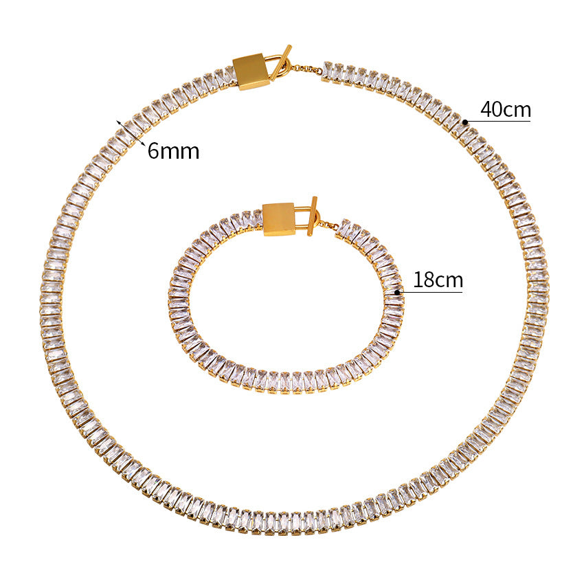 Wholesale Hip Hop Micropaved Single Row Cubic Zirconia Bracelet