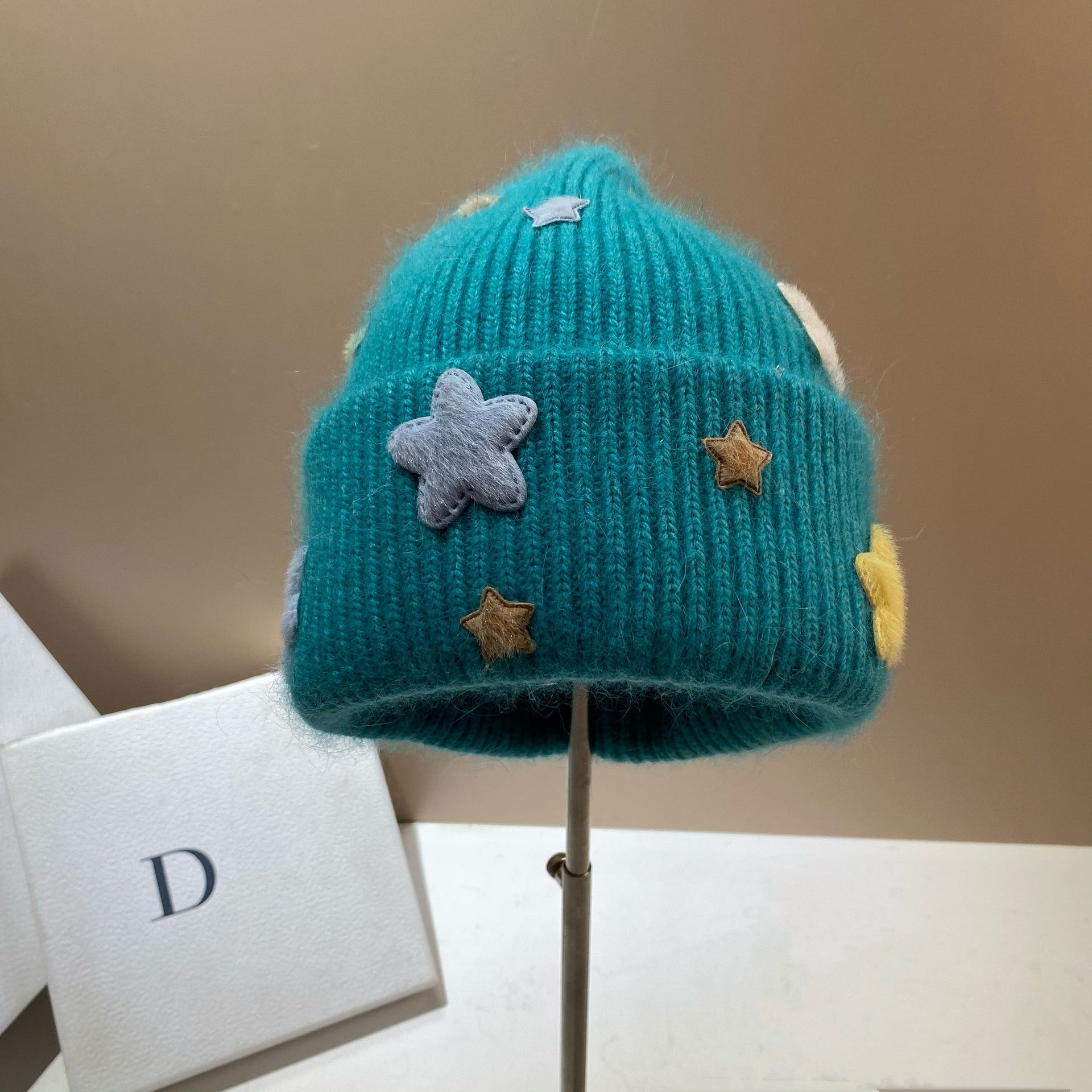 Wholesale Autumn and Winter Rabbit Fur Cute Star Knitted Hat