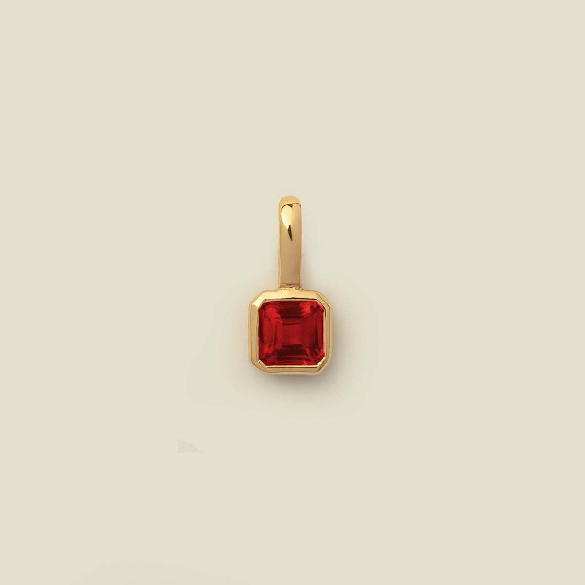 Wholesale Colorful birthstone block zircon  titanium steel pendant