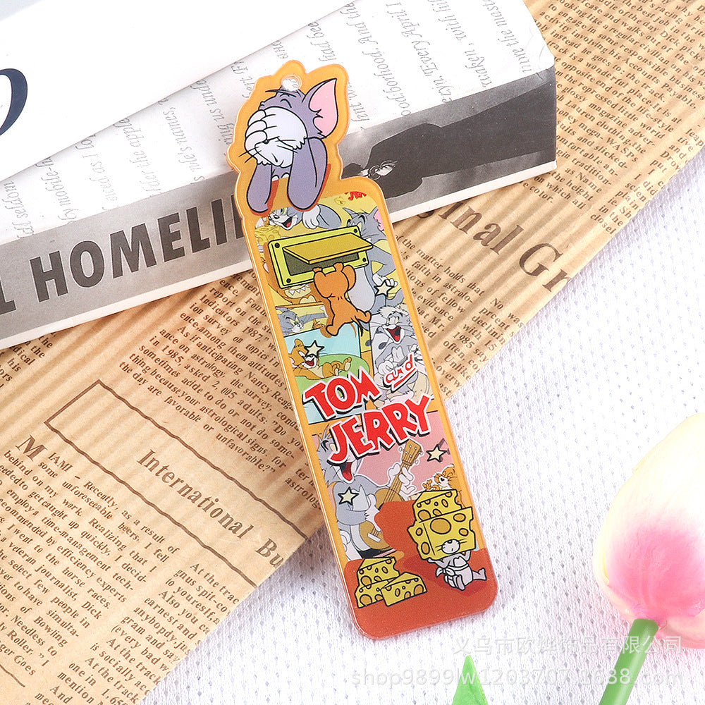 Wholesale 10pcs Cartoon Animal Acrylic Double-Sided Bookmarks