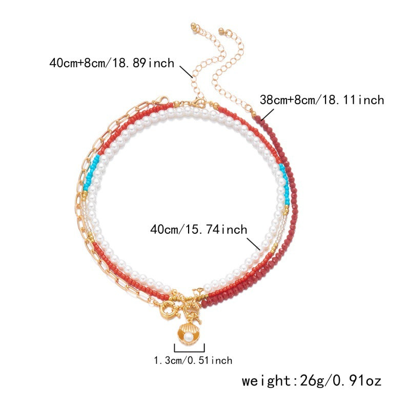 Wholesale Strawberry Set Necklace Pink Valentine' s Day Necklace