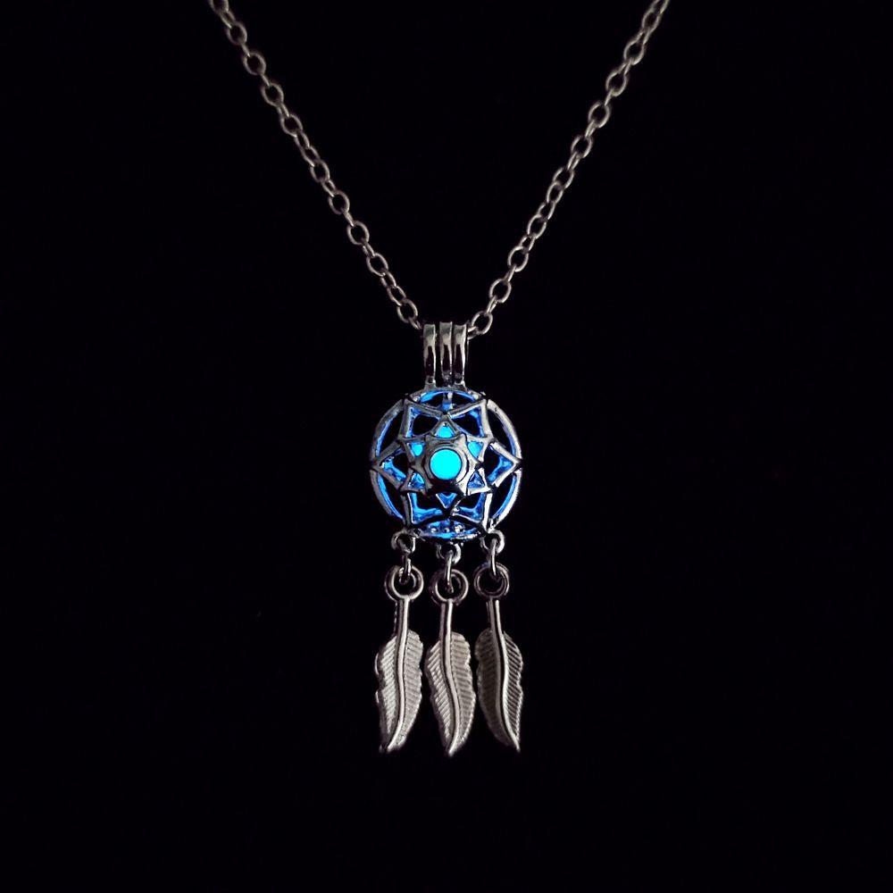 Wholesale Can open the dream catcher night light Halloween  necklace
