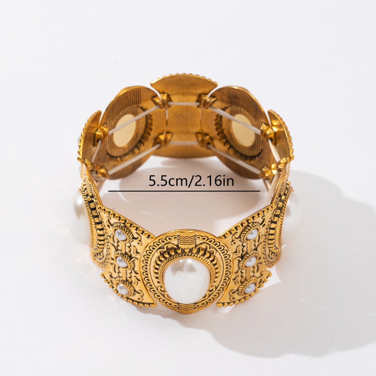 Wholesale Vintage alloy bracelet women' s Bohemian pearl bracelet