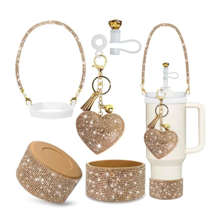 Wholesale Black Cup Set Cross Keychain 40oz Cup Accessories Set