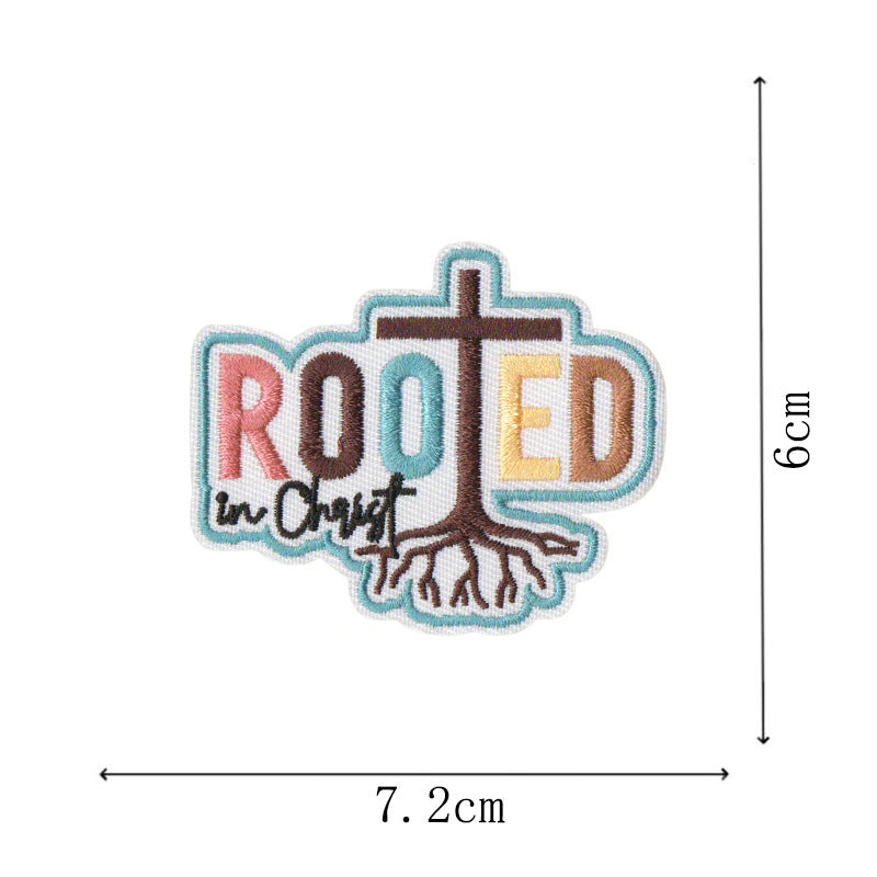 Wholesale Chic Embroidered Patches 16 Pcs Bible Verse Iron On Applique For et Clothing Decoration Resale Gift