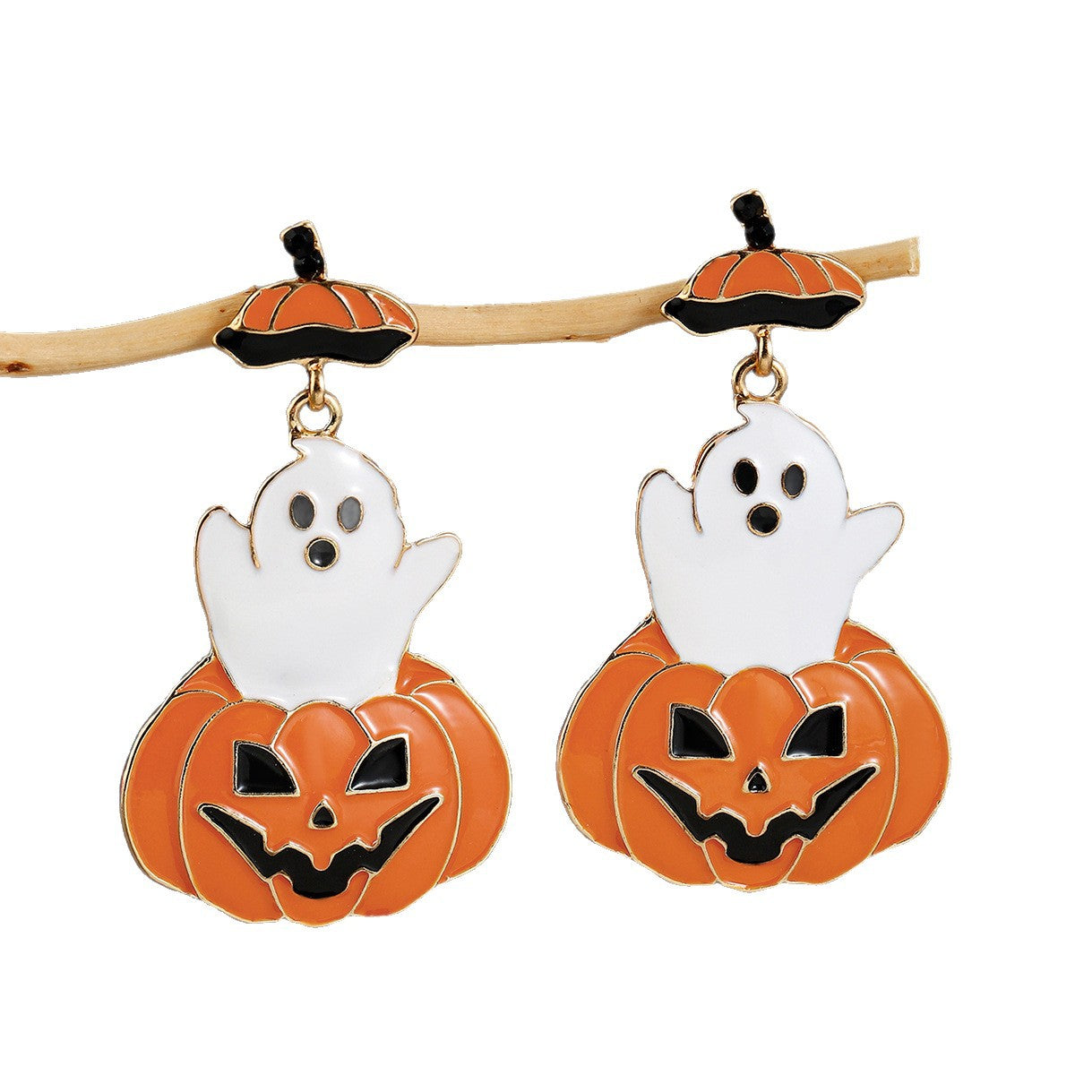 Wholesale Halloween earrings pumpkin ghost pendant earrings gothic tassel ladies earrings