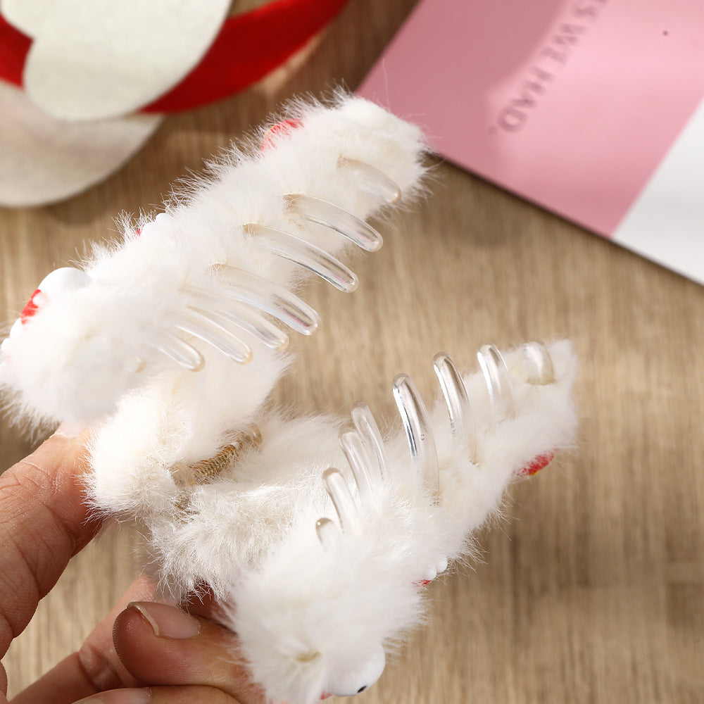 Wholesale Christmas Plush Hair Clips