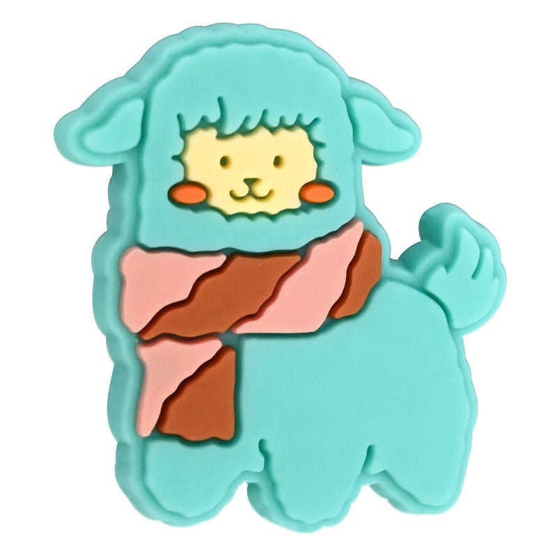 Wholesale Random 100pcs/pack  Cartoon Animal Series Soft Double-Sided Caramel Focal Beads