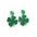 Wholesale St Patrick's Day earrings Carnival personalized all-match Green acrylic glitter Clover lucky grass earrings