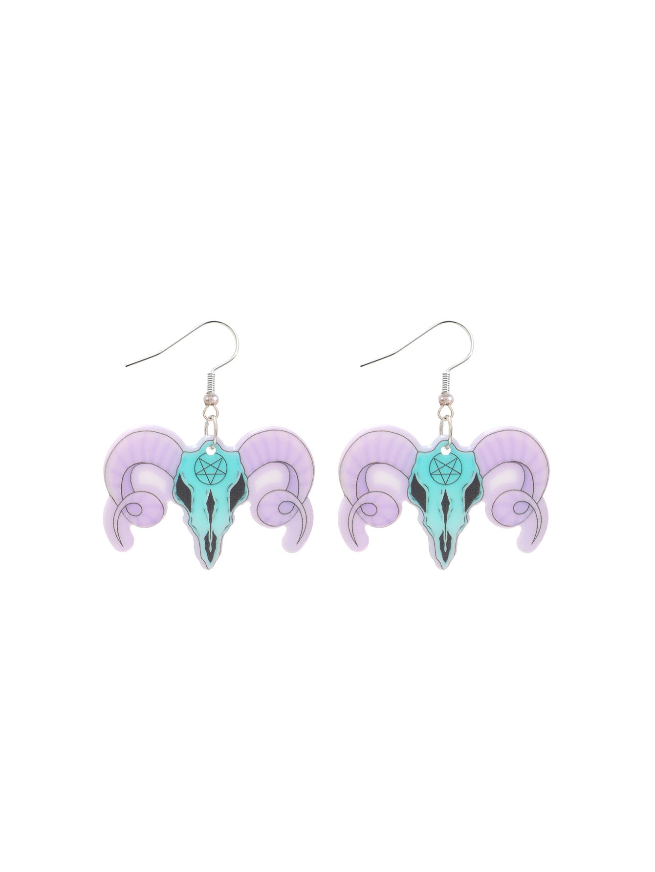 Wholesale Acrylic Devil Skeleton Color Kitten Earrings
