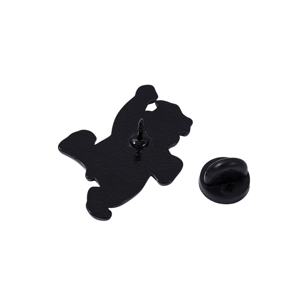 Wholesale 2pcs Alloy Cartoon Dinosaur Brooch Pin Electroplated Drop Oil Finish Trendy Decorative Accent For Bags Hats And Everyday Fashion