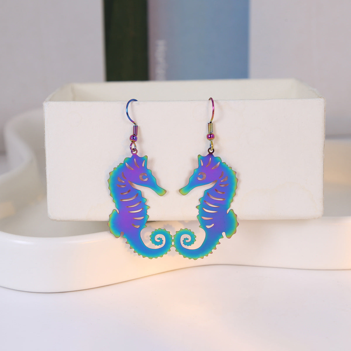 Wholesale Colorful Ocean Series Niche Colorful Shell Jellyfish Earrings