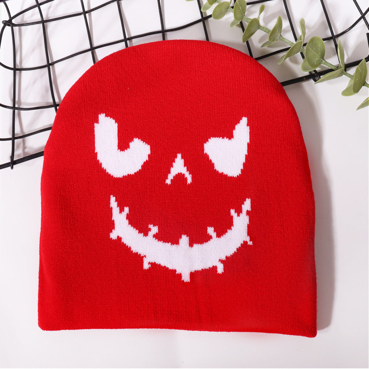 Wholesale Halloween Pumpkin Pattern Knitted Hat