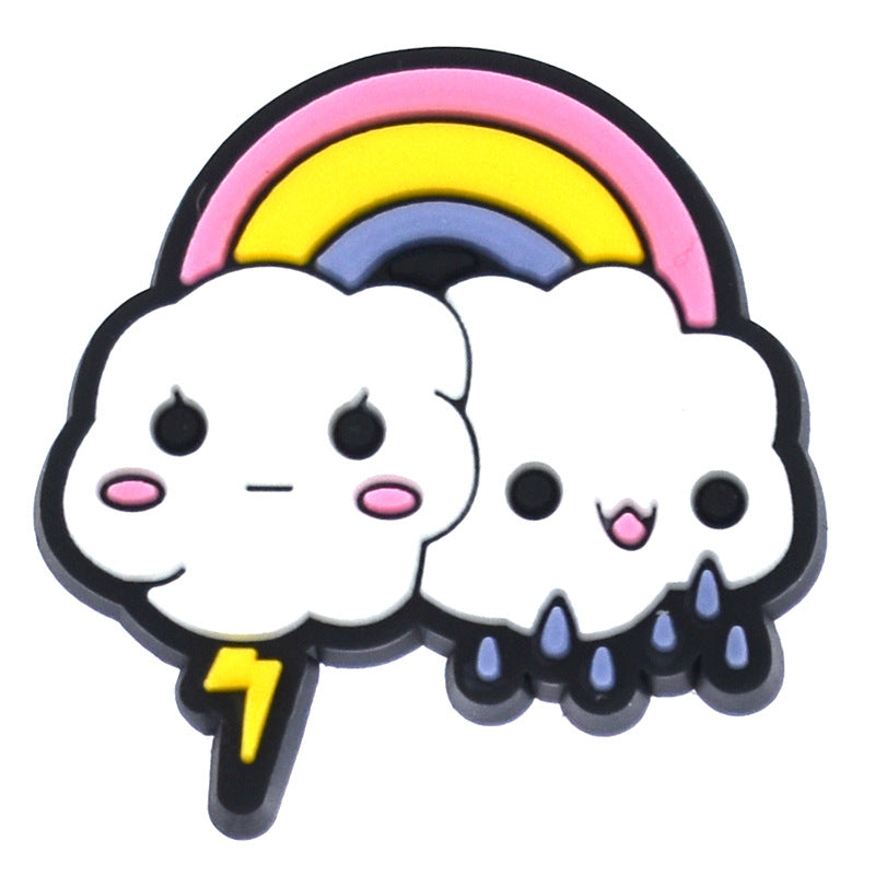 Wholesale 100pcs PVC Cartoon Weather Expression DIY Shoe Buckle