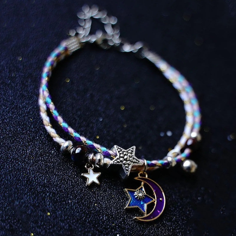 Wholesale Dream Planet Cosmic Bracelet Actress Star Moon Pair of Student Girlfriend Bracelet