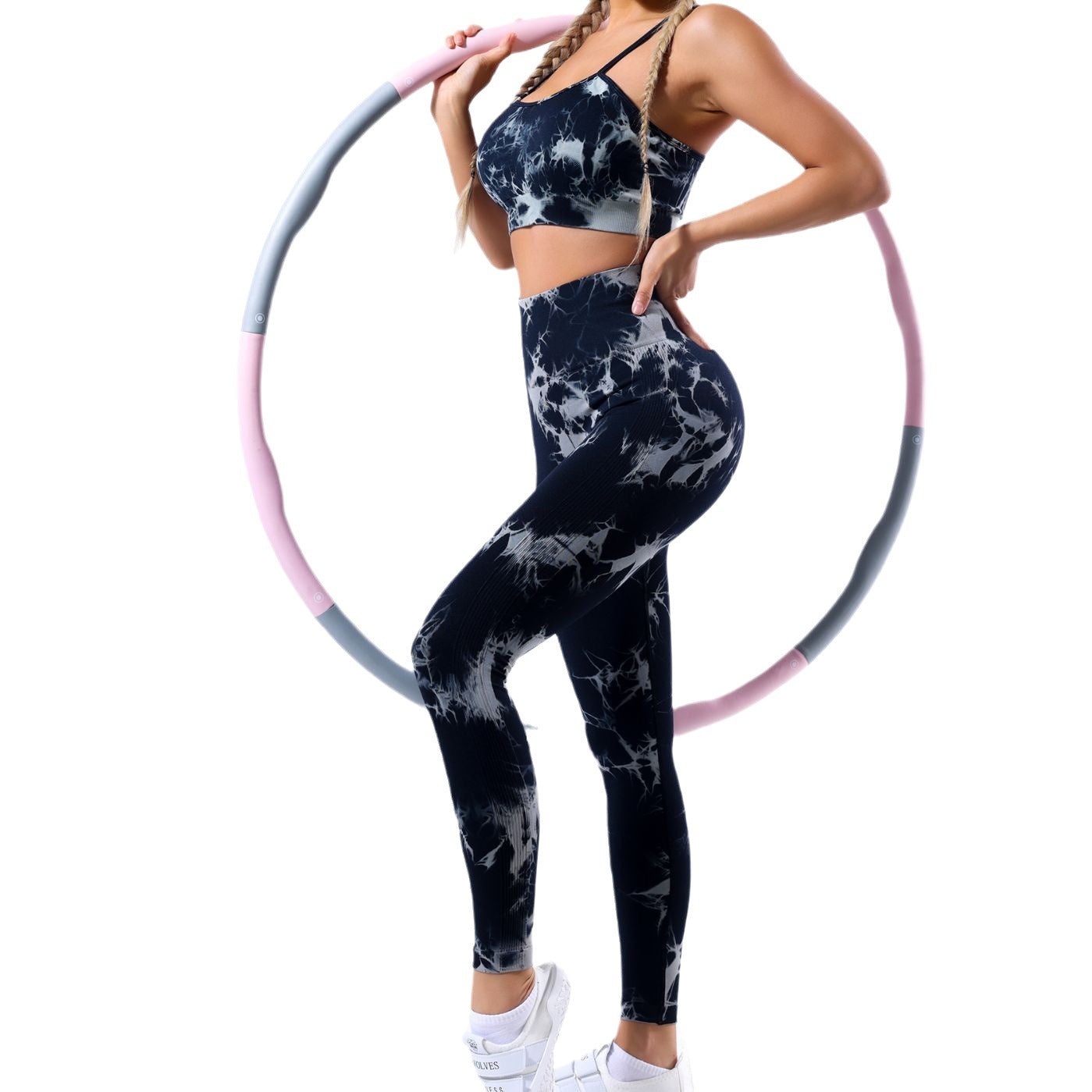 Wholesale Tie Dye Seamless Set Yoga Clothes