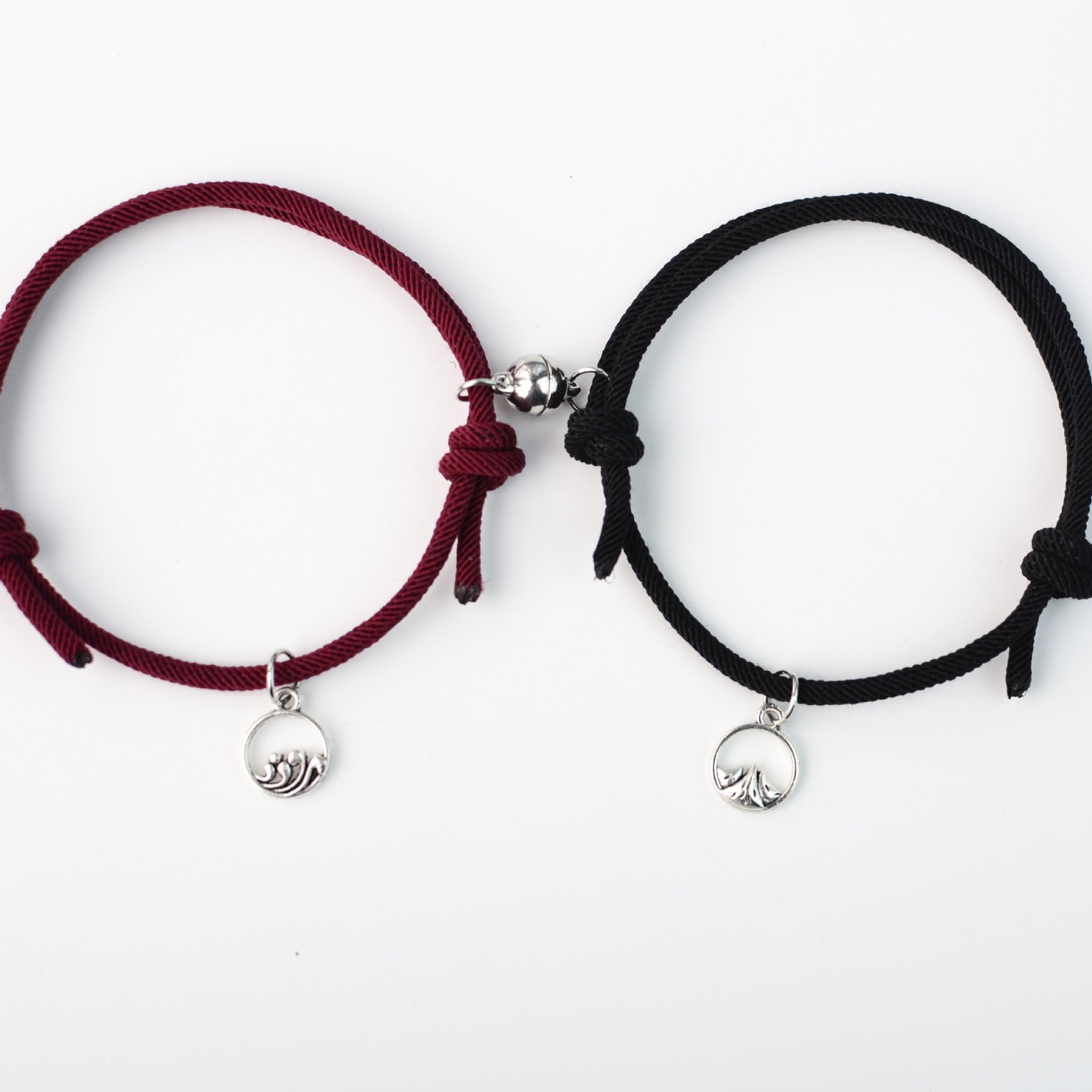 Wholesale  Magnetic Attraction Couple Pair Braided Cord Bracelets