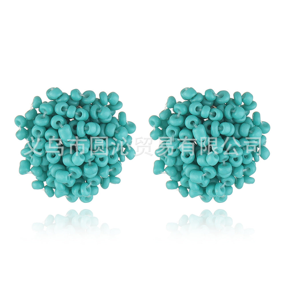 Wholesale Small Seed Bead Earrings Simple Ball Geometric Earrings