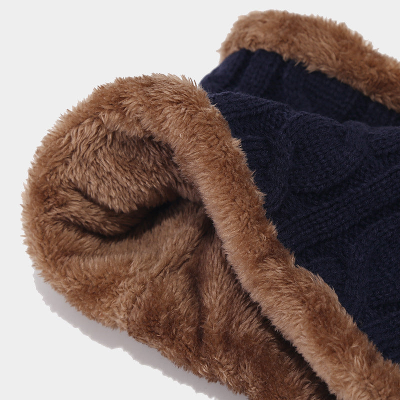 Wholesale Winter Retro Thickened Warm Hat Scarf and Gloves Set