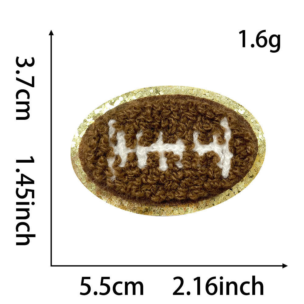 Wholesale Stylish Rugby Embroidery Patch With Hot Melt Adhesive Coat Accessory For Game Day And Resale