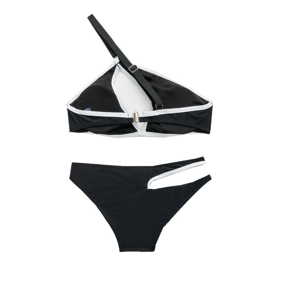 Wholesale Solid Color Two-piece Shoulder Strap Swimwear