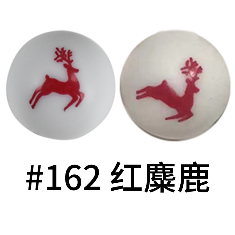 Wholesale 50pcs 16mm Print Silicone Beads Colorful Silicone Water Transfer Beads