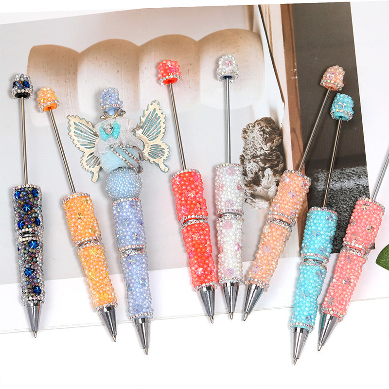 Wholesale 5PCS/PACK luminous DIY full diamond beadable pen bubble snowflake