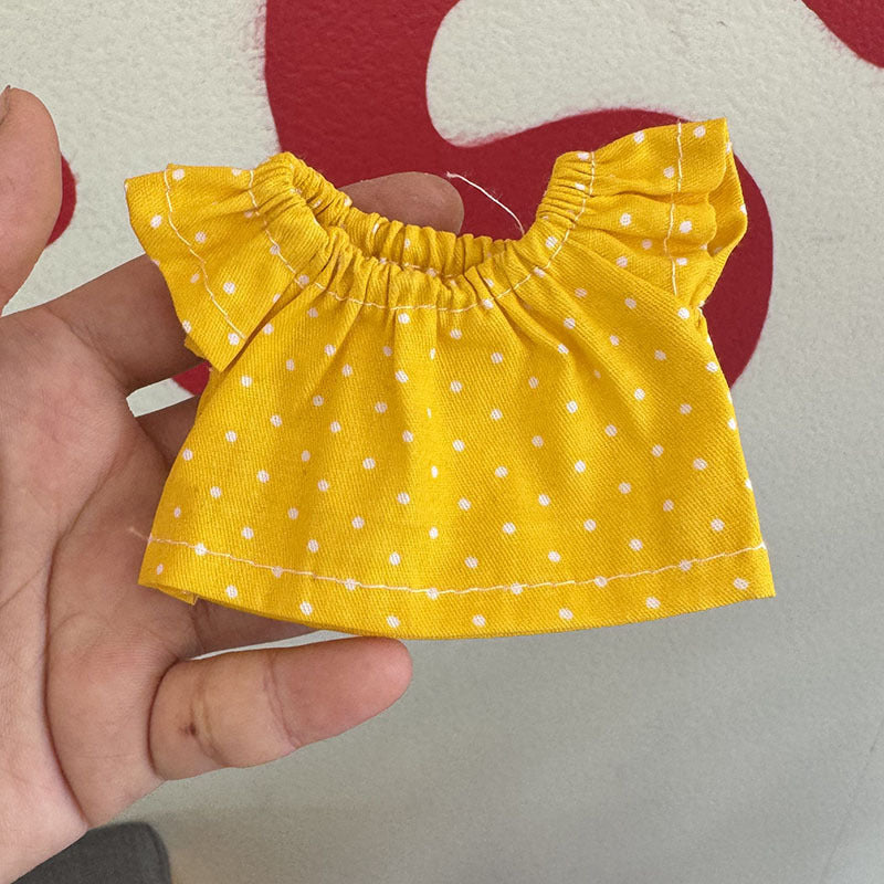 Wholesale Little Skirt  Can Wear Floral Dress 10cm Pendant Doll Clothes Accessories