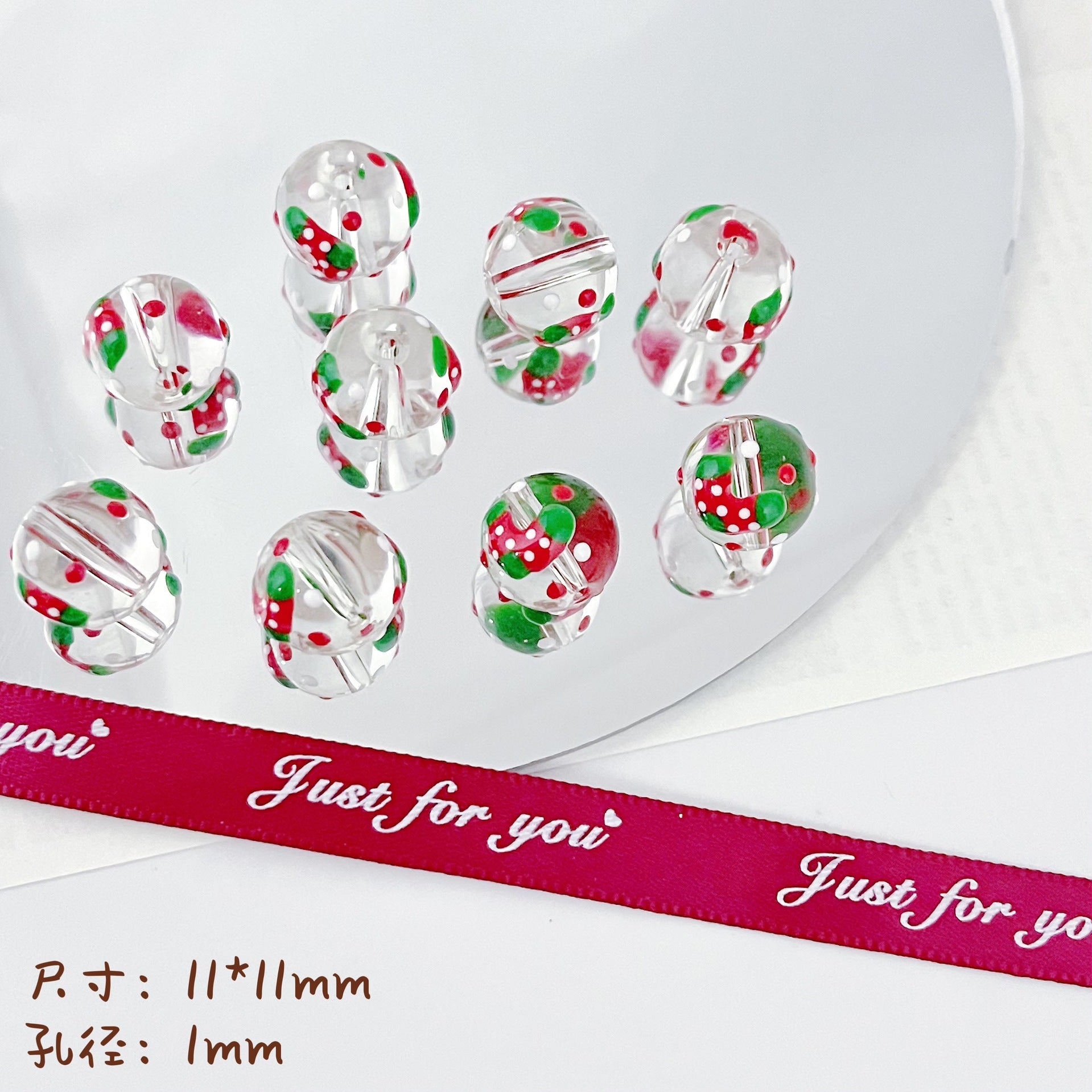 Wholesale 10pcs Santa Claus Snowflake Christmas Series Beads