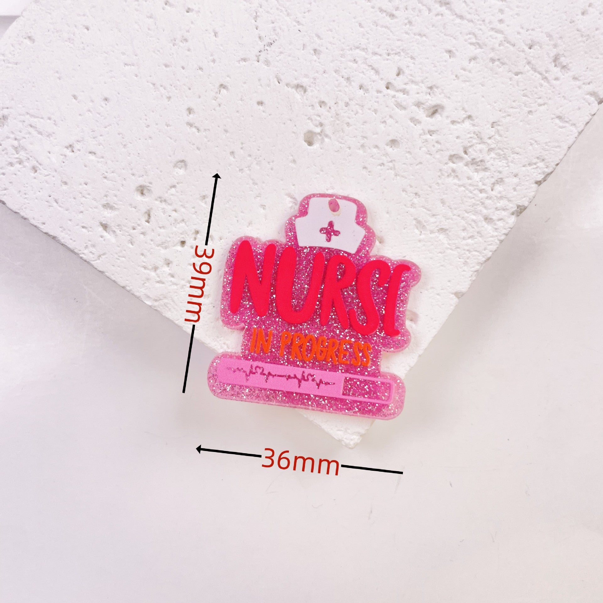 Wholesale 10pcs Glitter Acrylic Cartoon Organ Nurse Day Accessories