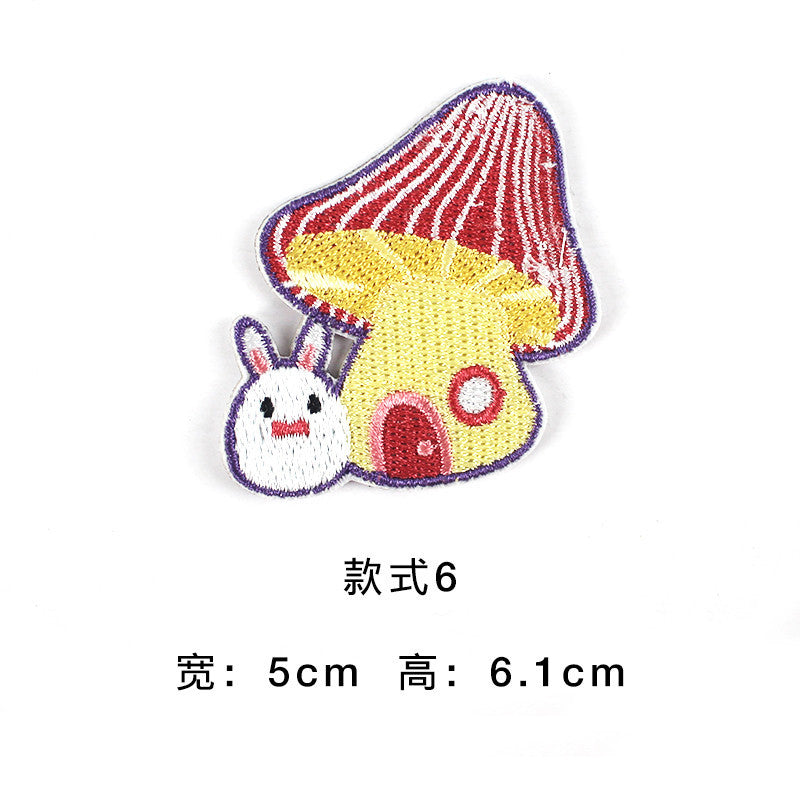 Wholesale Cloth Embroidery Patches Cartoon Animal Designs Self Adhesive Decorative Fashion Accessory For Clothing Towel DIY