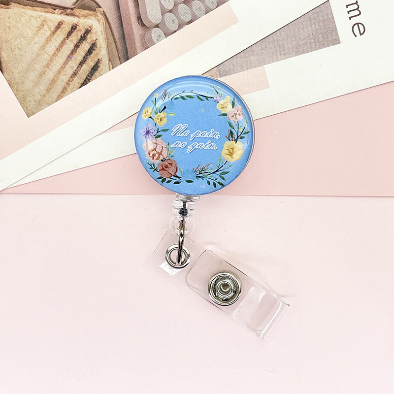 Wholesale 5pcs Anti Lost Cartoon Student Campus Badge, School Badge, Work Badge, Plastic Retractable Keychains