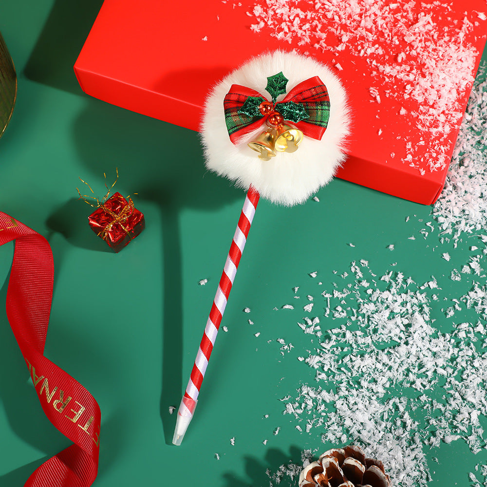 Wholesale Christmas Stationery Ballpoint Pen, Christmas Snowman Plush Pen, Creative Stationery Gift Pen