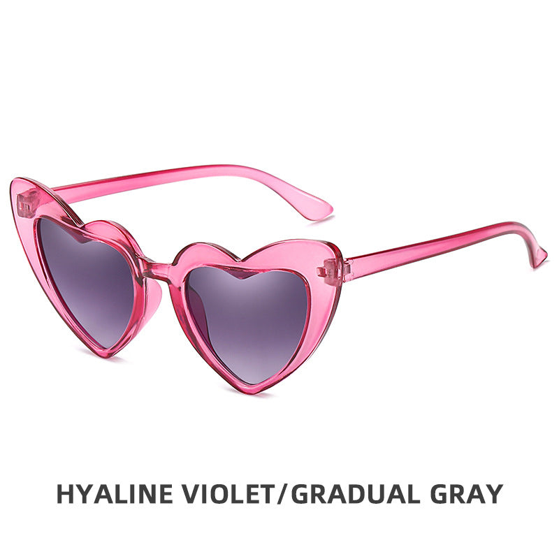 Wholesale Children's Retro Personality Love Style Anti-ultraviolet Sunglasses