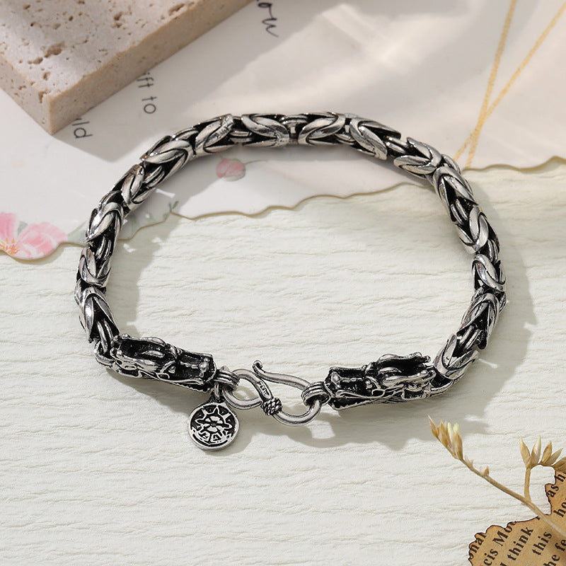 Wholesale  Retro Hip-Hop Dragon Bracelet Men's Personalized Hip-Hop Punk Totem Bracelet