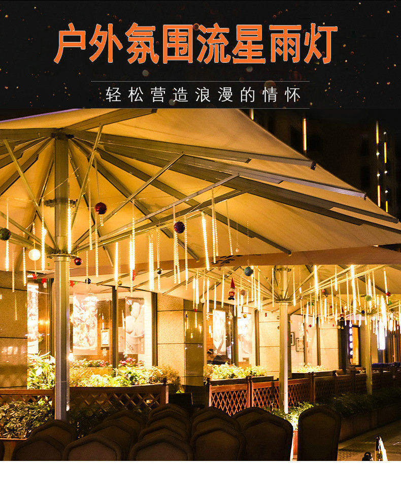 Wholesale Meteor Shower Outdoor LED Solar Rainbow Outdoor Rainproof Ambient Light