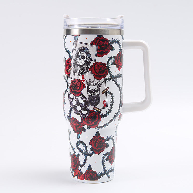 Wholesale Tumbler 40oz Printed Handle 1200ml Thickened Insulation Ice Cup