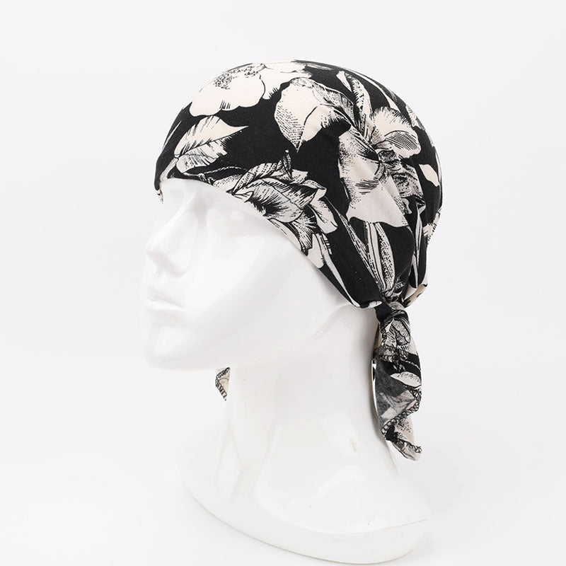 Wholesale Cashew Flower Pirate Hat Bandana Polyester Hat
