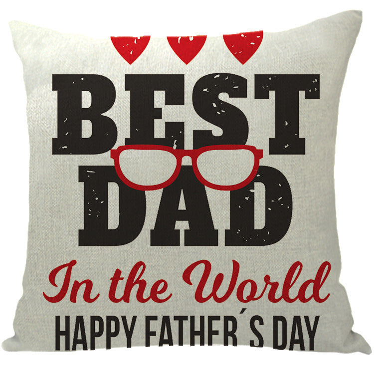 Wholesale Car Sofa Cushions Father's Day Hug Cotton Linen Pillowcases
