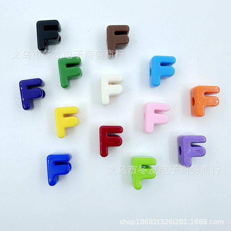 Wholesale  20pcs/pack   Acrylic large-hole letter Letter Beads