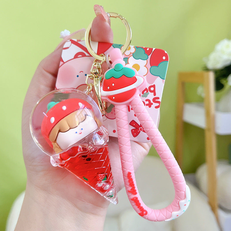 Wholesale Acrylic Ice Cream Oil Keychain