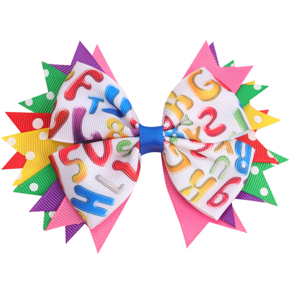 Wholesale new children' s bow hairpin back to school season