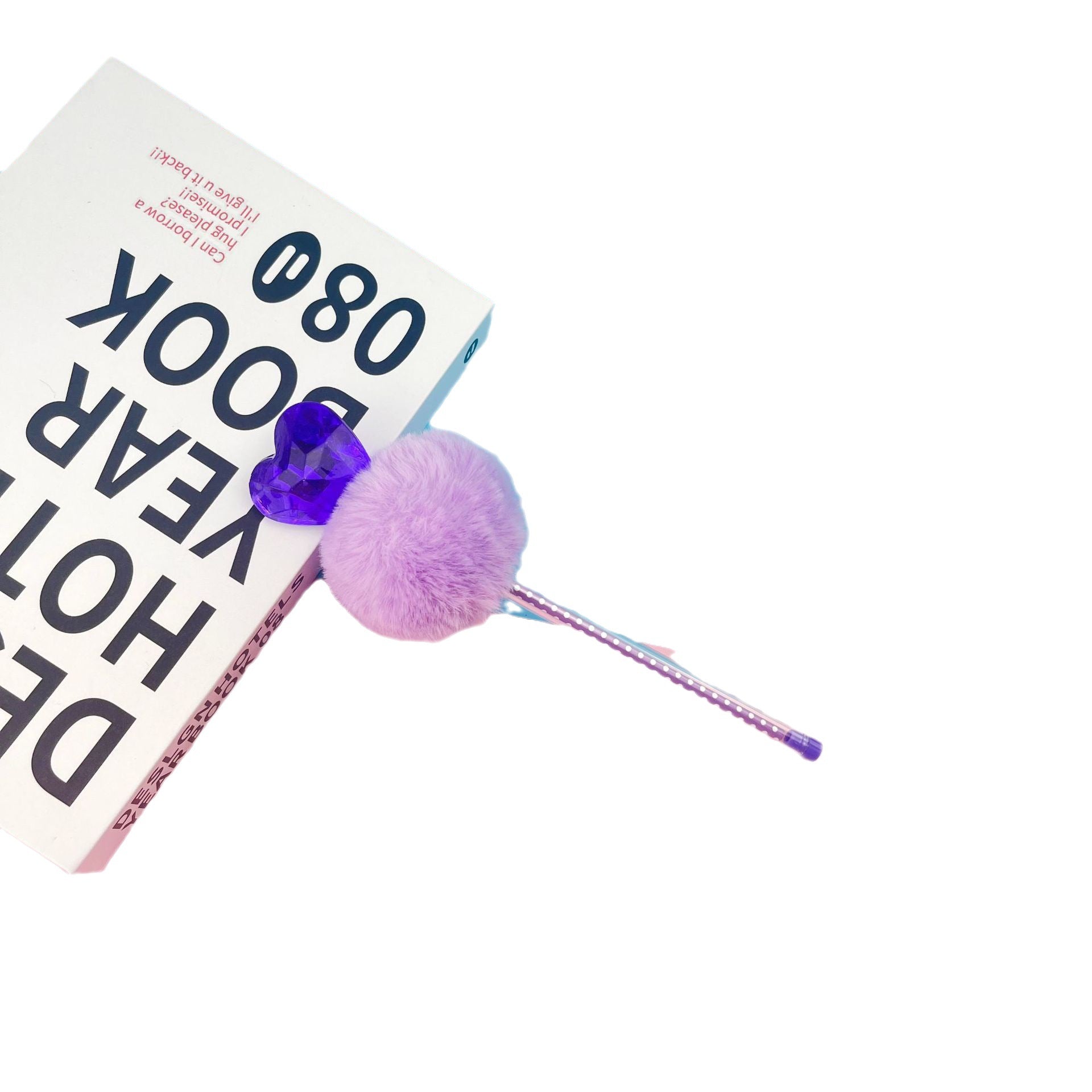 Wholesale Pens 20PCS Valentine's Day Acrylic Diamond Heart-shaped Plush Plastic Ballpoint Pen