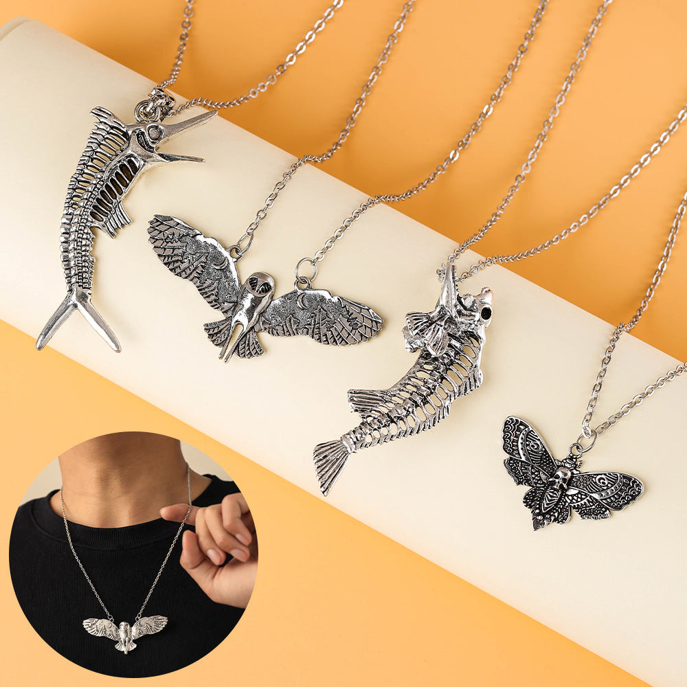 Wholesale Trendy hip-hop street alloy party gothic dark necklace