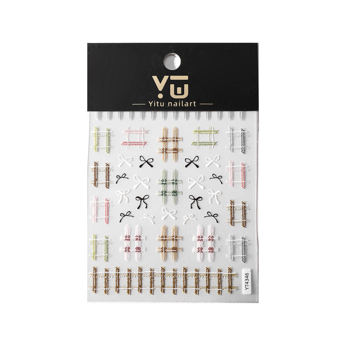 Wholesale Small fragrant style plaid nail art stickers