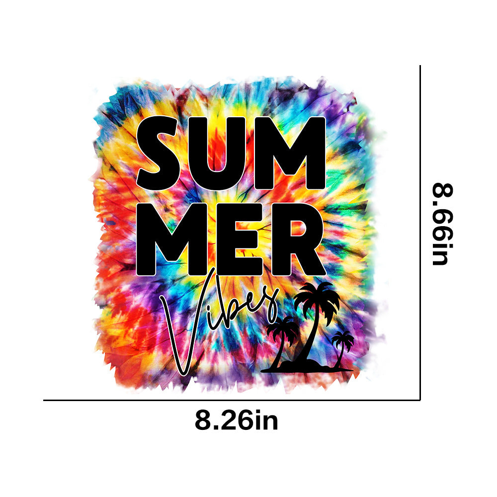 Wholesale 10pcs Beach slippers pineapple coconut trees UV DTF Ready to Press Transfers Wraps