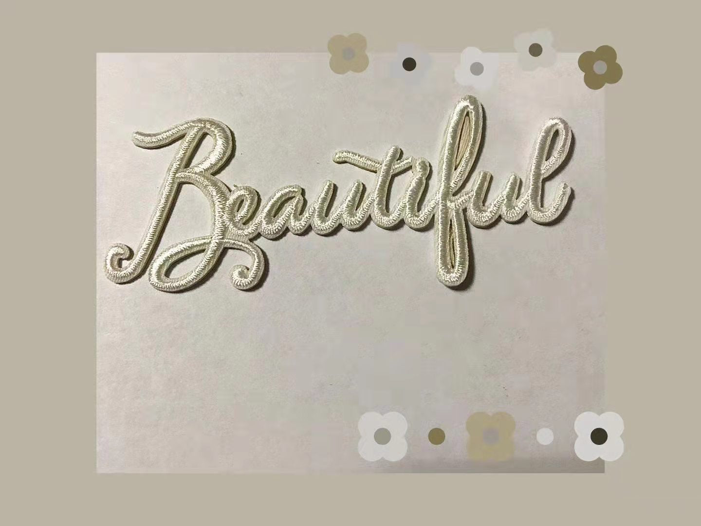 Wholesale New English letter embossed personalized embroidery patch