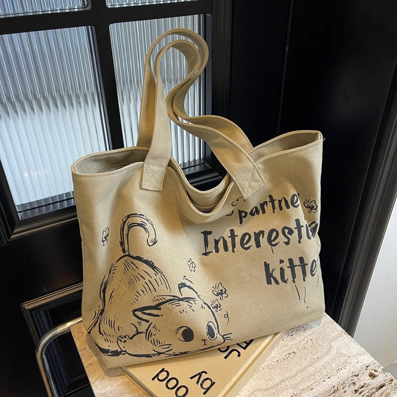 Wholesale Large Capacity Canvas Tote Bag Commuter Shoulder Bag